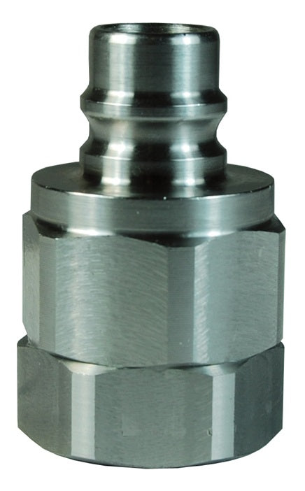 V2F2-SS by Dixon Valve | Hydraulic Quick Disconnect Coupling | V-Series | 1/4" Female NPTF x 1/4" MIL-C-51234 Valved | Plug | 316 Stainless Steel