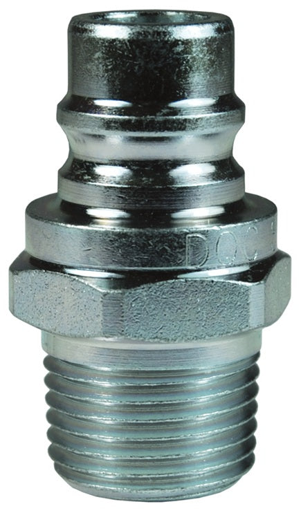 V16M16-E by Dixon Valve | Hydraulic Quick Disconnect Coupling | V-Series | 2" Male NPTF x 2" MIL-C-51234 Unvalved | Plug | Steel