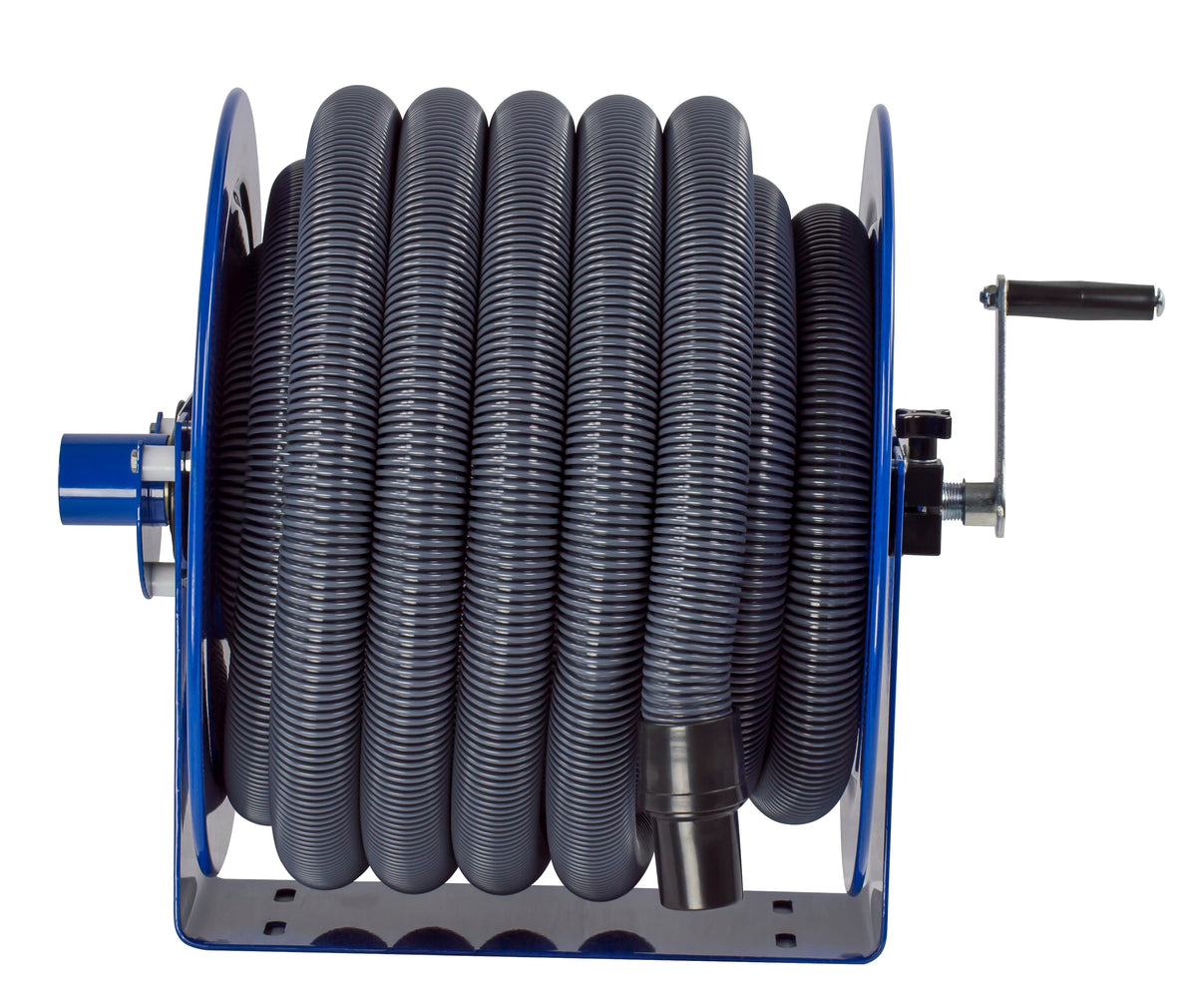 V-117H-850 by Coxreels | V100 Series | Hand Crank Vacuum Hose Reel | 1-1/2" or 2" Hose ID, 1-1/2"/2" Female Cuff Inlet | Steel | 50ft Hose Included