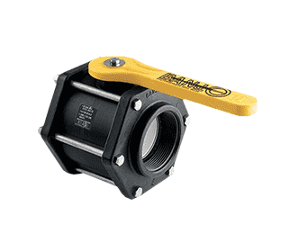 V300FP by Banjo | 6 Bolt Ball Valve | Full Port | 3" Female NPT x 3" Female NPT | Opening Thru Ball: 3" | 200 PSI | Polypropylene