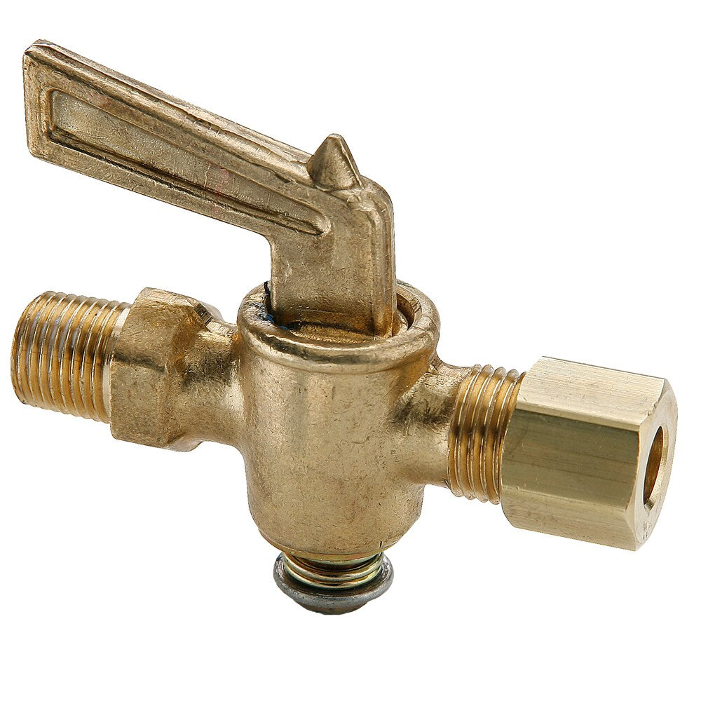 V304C-4-2 by Parker | Ground Plug Shutoff | 1/4" Tube Size Compression x 1/8" Male Pipe Thread | 2.29" Length | Straight | Brass | Pack of 10