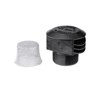 VC230 by Banjo | IBC Tank Accessories | 2" Anti Vortex Vent Cap with 12 Mesh 304 Stainless Screen | Polypropylene | Pack of 10