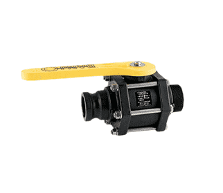 VFMT200FP by Banjo | 6 Bolt Ball Valve with "F" Adapter | Full Port | 2" Male Adapter x 2" Male NPT | Opening Thru Ball: 2" | 225 PSI | Polypropylene | Pack of 6