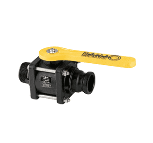 VFMT204FP by Banjo | Full Port Bolted Ball Valve | 2" Male NPT x 2" Male Adapter | Opening Thru Ball: 2" | 150 PSI | Polypropylene | Pack of 6