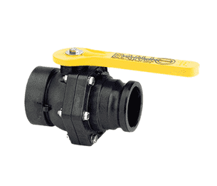 VSF300 by Banjo | 3" Standard Port Ball Valve "Stubby Valve" | 3" Female NPT x 3" Male Adapter | 2-1/2" Opening Thru Ball | 100 PSI | Polypropylene