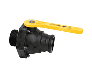 VSFMT300FP by Banjo | 3" Full Port Ball Valve "Stubby Valve" | 3" FP Male Adapter x 3" Male NPT | 3" Opening Thru Ball | 100 PSI | Polypropylene | Pack of 6