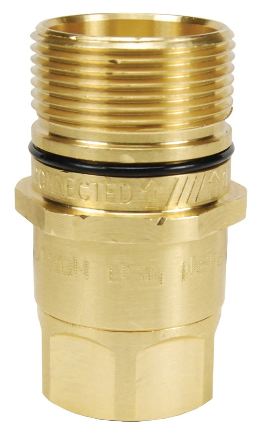 W8BF8-B by Dixon Valve | Hydraulic Quick Disconnect Coupling | W-Series | 1" Female BSPP x 1" Wingstyle Interchange | Plug | Nitrile Seal | Brass