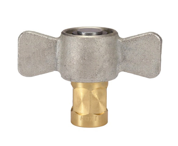 12WF12-B by Dixon Valve | Hydraulic Quick Disconnect Coupling | W-Series | 1-1/2" Female NPTF x 1-1/2" Wingstyle Interchange | Socket | Nitrile Seal | Brass