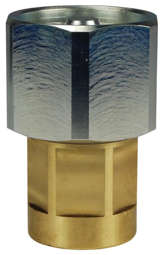 3WF3-B-HN by Dixon Valve | Hydraulic Quick Disconnect Coupling | W-Series | 3/8" Female NPTF x 3/8" Wingstyle Interchange Hex-Nut | Socket | Nitrile Seal | Brass