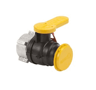 W230234 by Banjo | IBC Tank Accessories | 2" Spinweld Valve with QDC Outlet & Cap | Gasket: FKM (Viton) | Collar Fits: MAUSER® | Collar ID: 2-1/4" | 20 PSI | Polypropylene