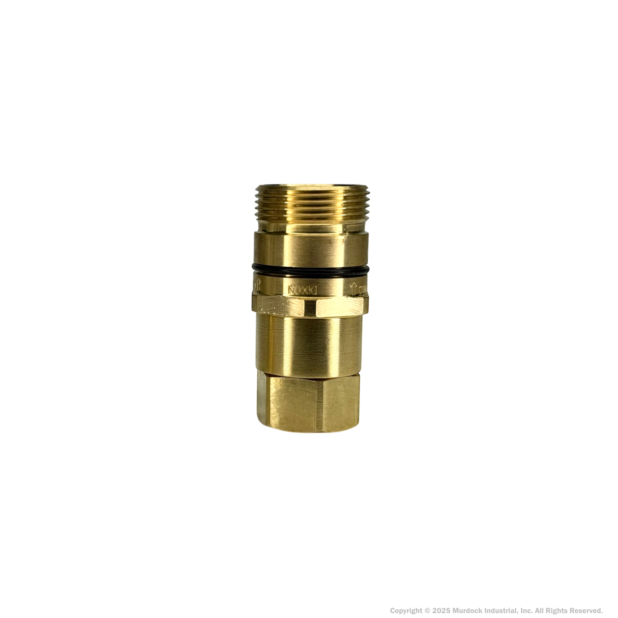 W2F1-B by Dixon Valve | Hydraulic Quick Disconnect Coupling | W-Series | 1/8" Female NPTF x 1/4" Wingstyle Interchange | Plug | Nitrile Seal | Brass