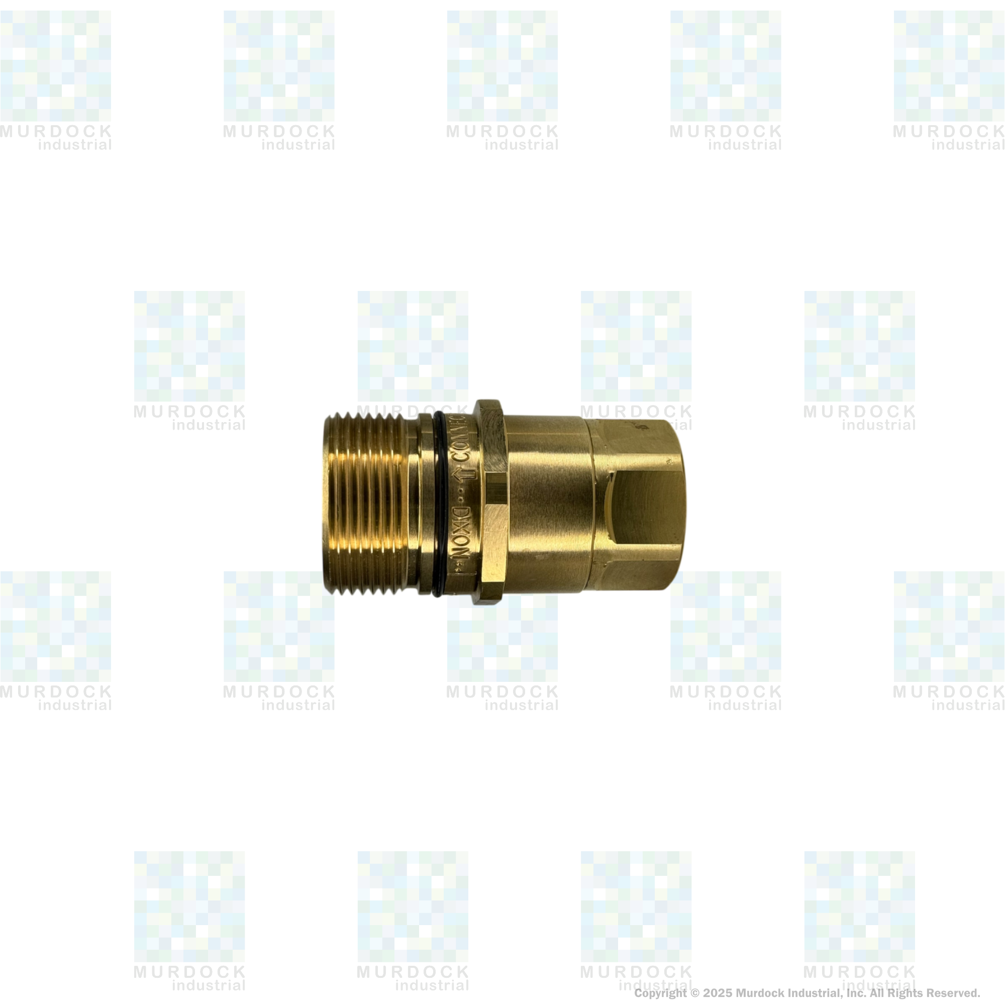 W6F4-B by Dixon Valve | Hydraulic Quick Disconnect Coupling | W-Series | 1/2" Female NPTF x 3/4" Wingstyle Interchange | Plug | Nitrile Seal | Brass