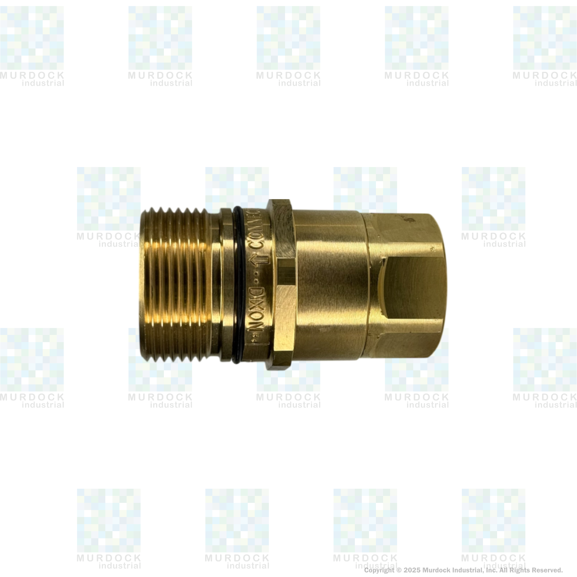 W6F6-B by Dixon Valve | Hydraulic Quick Disconnect Coupling | W-Series | 3/4" Female NPTF x 3/4" Wingstyle Interchange | Plug | Nitrile Seal | Brass