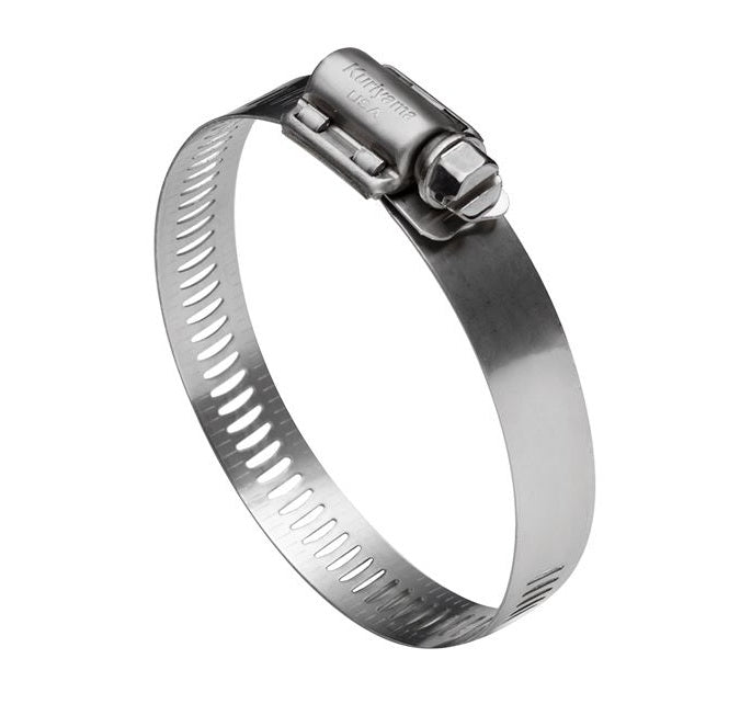 WGC-CS20 Kuri-Clamp™ by Kuriyama | Standard Duty Worm Gear Hose Clamp | 13/16" to 1-3/4" Size Range | 1/2" Band Width | 300 Stainless Steel & Plated Carbon Steel