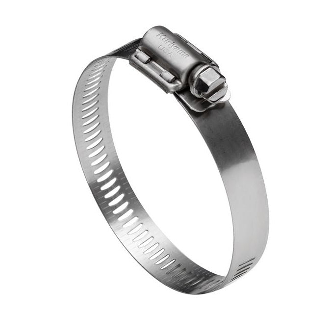 WGC-SS72 Kuri-Clamp™ by Kuriyama | Standard Duty Worm Gear Hose Clamp | 1-7/8" to 5" Size Range | 1/2" Band Width | 300 Stainless Steel