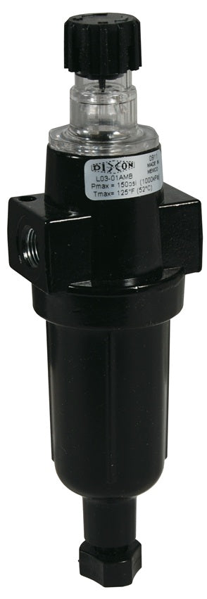 L03-02AMB Wilkerson by Dixon Valve | L03-Series | Miniature Lubricator | 1/4" Size | 20 SCFM | 1 oz. Metal Bowl