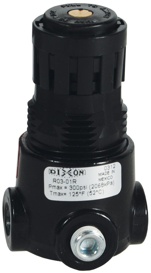 R03-02R Wilkerson by Dixon Valve | R03-Series | Miniature Regulator | without Gauge | 1/4" Size | 15 SCFM | 2-125 PSI Adjusting Range