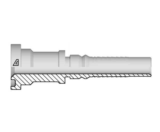 X-2424-C61S Alfagomma by Kuriyama | X Series | Two-Piece Hydraulic Hose Fitting | SAE J518 | -24 Hose ID x -24 Code 61 O-Ring Flange Interlock | Steel