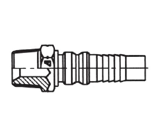 X-0808-MNPT Alfagomma by Kuriyama | X Series | Two-Piece Hydraulic Hose Fitting | -08 Hose ID x -08 Male NPTF 60° Seat Interlock | Steel
