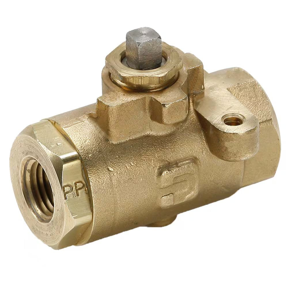 V502P-12-SUB by Parker | Rotary Actuator | 3/4" Size x 10-24 Female PNC Port | 1-5/16" Hex (H) | 1-1/4" Hex (I) | 2.42" Length | Straight | Brass | Pack of 10
