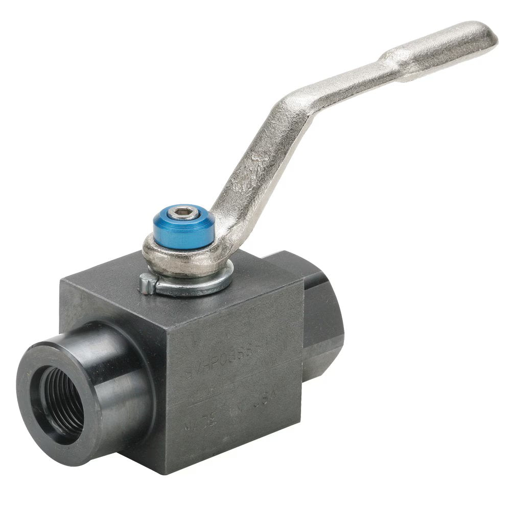 V506HP-32 by Parker | Ball Valve | 2-1/2" SAE J1926-1 Thread | 13.27" Length | Straight | Carbon Steel