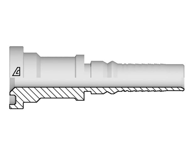 Y-1616-C61S Alfagomma by Kuriyama | Y Series | Two-Piece AlfaCrimp Hydraulic Hose Fitting | SAE J518 | -16 Code 61 Flange Interlock x -16 Hose ID | Steel