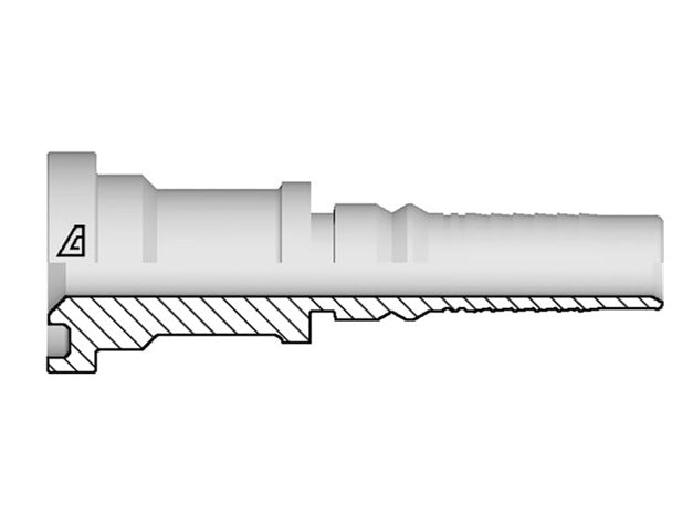 Y-2424-C62S Alfagomma by Kuriyama | Y Series | Two-Piece AlfaCrimp Hydraulic Hose Fitting | SAE J518 | -24 Code 62 Flange Interlock x -24 Hose ID | Steel