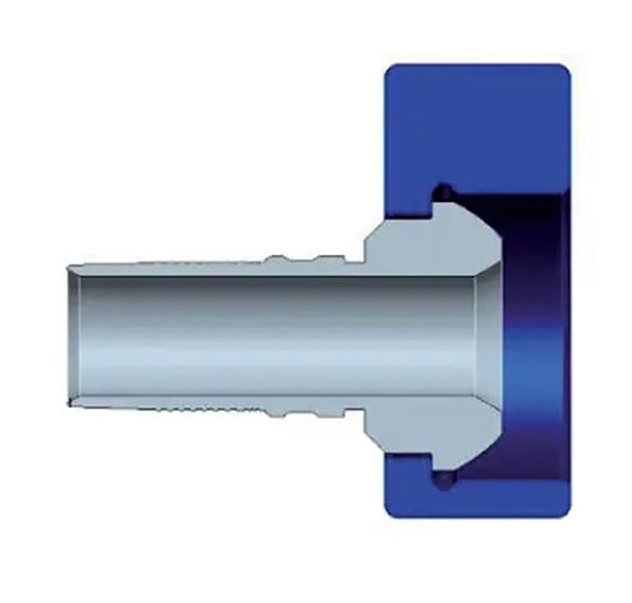 Y-3232-MHUN Alfagomma by Kuriyama | Y Series | Two-Piece AlfaCrimp Hydraulic Hose Fitting | Figure 1502 | -32 Male Hammer Union Integral Fitting with Lug Nut x -32 Hose ID | Steel