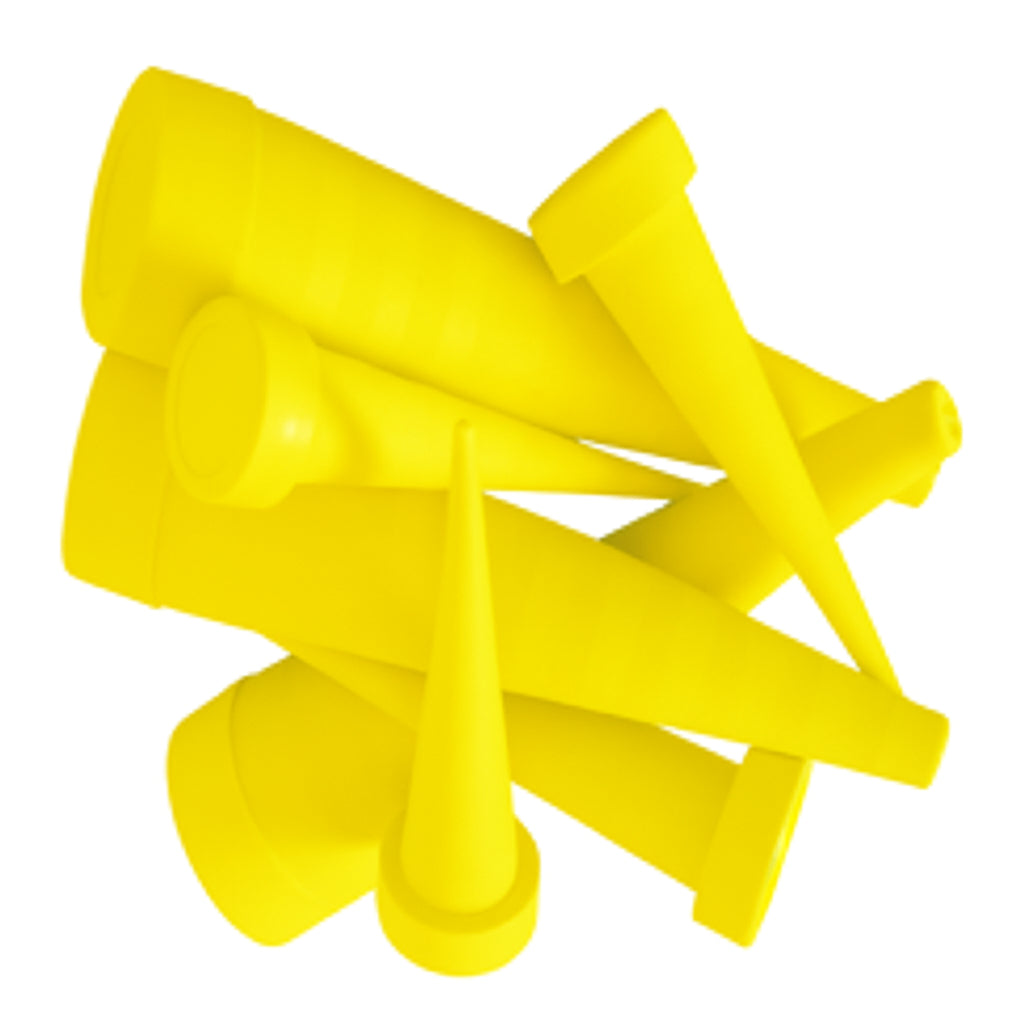 RPLUG-L Rhino™ by SRM Industries | Rhino Drip Proof Plugs™ | Fitting size -16 Female JIC thru -24 | Yellow | Nitrile/NBR | Pack of 4