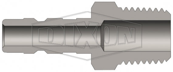 A2M2-B by Dixon Valve | Pneumatic Quick Disconnect Coupling | A-Series | 1/4" Male NPTF x 1/4" Body Size | Compact Plug | Brass
