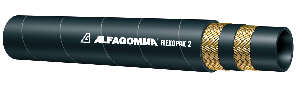 TF2MT-08 Alfagomma by Kuriyama | TF2MT Series | SAE 100R16 | Minetuff Hydraulic Hose | Double Compact Wire Braid | 1/2" ID | 0.81" OD | 4500 PSI