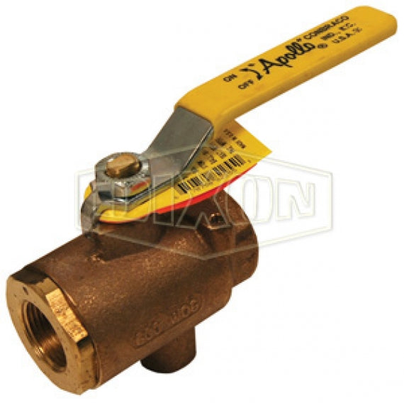 BBV50VT by Dixon Valve | Ball Valve with NPT Tap for Drain | Full Port | 1/2" Female NPT x 1/2" Female NPT | Bronze