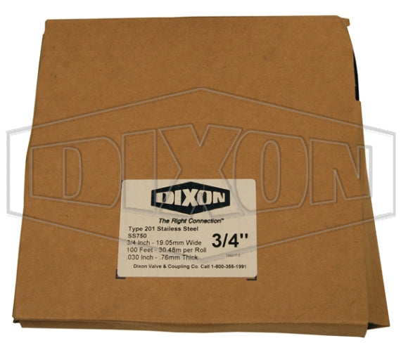 SG375 by Dixon Valve | Strapping for Band and Buckle System | 3/8" Band Width | Galvanized Steel | 100ft Length
