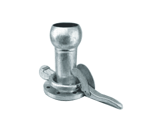BMF600 by Jason Industrial | 6" Locking Lever Pump Coupling | Type B Industrial | Male Ball x Flange (150 ASA) | Galvanized Steel