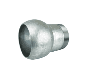 BMT600 by Jason Industrial | 6" Locking Lever Pump Coupling | Type B Industrial | Male Ball x Male NPT Thread | Galvanized Steel