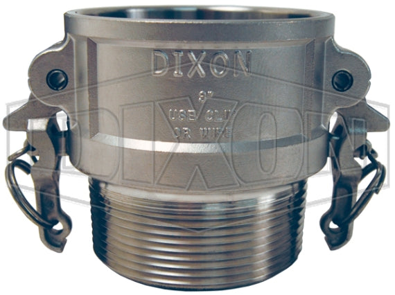 RB300BL by Dixon Valve | Boss-Lock Cam & Groove Coupler | Type B | 3" Coupler x 3" Male NPT | 316 Stainless Steel