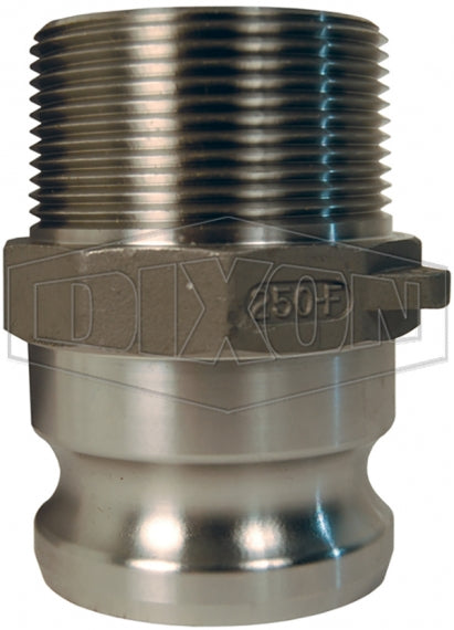 G200-F-SSBSP by Dixon Valve | Global Cam & Groove Adapter | Type F | 2" Adapter x 2" Male BSPT | 316 Investment Cast Stainless Steel