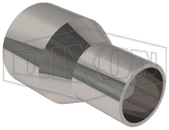 2211CBB400300F4 Dixon Valve 4" x 3" Tube OD 316L Stainless Steel BioPharm Weld x Weld Concentric Reducer BPE2016 (PM Finish - SF4)