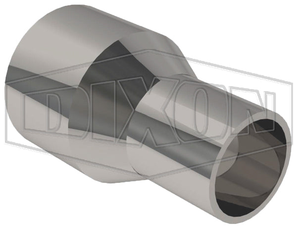 2211CBB200100F4 Dixon Valve 2" x 1" Tube OD 316L Stainless Steel BioPharm Weld x Weld Concentric Reducer BPE2016 (PM Finish - SF4)