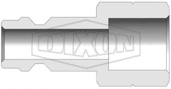 BR1F2-B-E-7 by Dixon Valve | Pneumatic Quick Disconnect Coupling | BR-Series | 1/4" Female NPT x 1/8" 21-Series Interchange | Plug | Brass