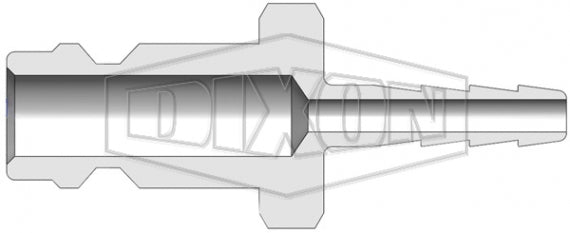 BR1S1.86-B-E-7 by Dixon Valve | Pneumatic Quick Disconnect Coupling | BR-Series | Hose Barb | 6mm Hose ID x 1/8" 21-Series Interchange | Plug | Brass