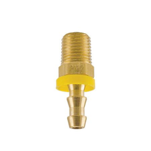 POM-3-4 Breco by Foster | Push-Lock Hose Barb | 3/8" Push-On Hose Barb x 1/2" Male NPT Thread | Straight | Brass