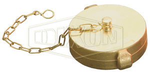 RFC250 Dixon Cast Brass Cap with Chain - Rocker Lug - 2-1/2" Female NPSH Thread