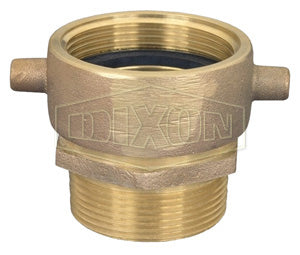 SM150NYFD Dixon Cast Brass Female Swivel x Male Adapter - Pin Lug - 1-1/2" Female NYFD x 1-1/2" Male NPT