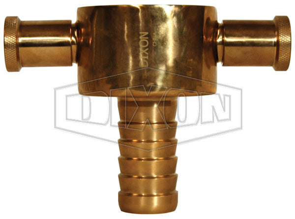 BIC150 Dixon Brass British Instantaneous Hose Shank - 2-1/2" Female BRIT x 1-1/2" Hose Shank