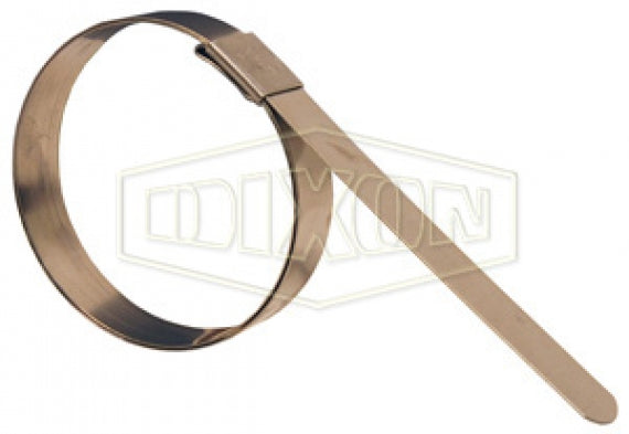 FS4 by Dixon Valve | F-Series | Pre-Formed Center Punch Band Clamp | 5/8" Band Width | 1" Clamp ID | 300 Stainless Steel Band | 302 Stainless Steel Buckle | Box of 100