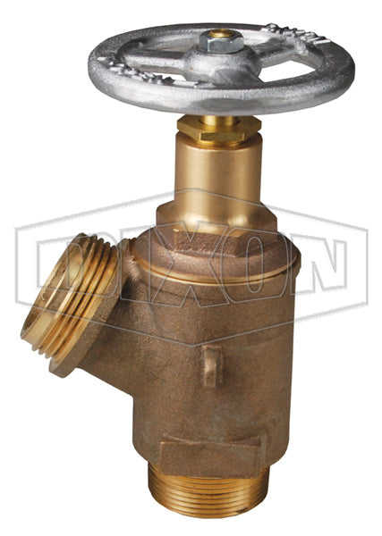 CPV150F Dixon Cast Brass Chicago Pattern Valve - 1-1/2" Male NPT Inlet x 1-1/2" Male NST(NH) Outlet