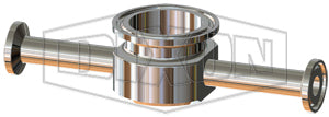 T7IMPS-100150PL Dixon Valve 1" x 1-1/2" Tube OD 316L Stainless Steel BioPharm Clamp x Clamp x Clamp Instrument Tee BPE2012 (PL Finish SF1)