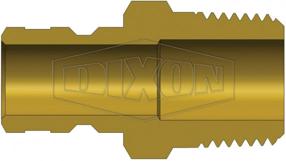 CM2M2-B by Dixon Valve | Hydraulic Quick Disconnect Coupling | CM-Series | 1/4" Male NPTF x 1/4" Industrial Mold Interchange | Plug | Brass