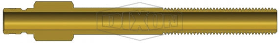 CM2M2-B-L4 by Dixon Valve | Hydraulic Quick Disconnect Coupling | CM-Series | 1/4" Male NPTF x 1/4" Industrial Mold Interchange Extension | 4" Length | Plug | Brass